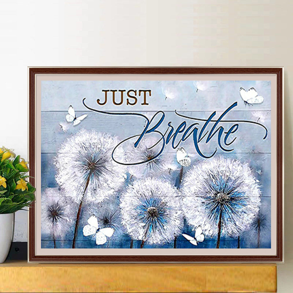 Dandelion Fluttering In The Wind - Full Round Drill Diamond Painting 60*50CM