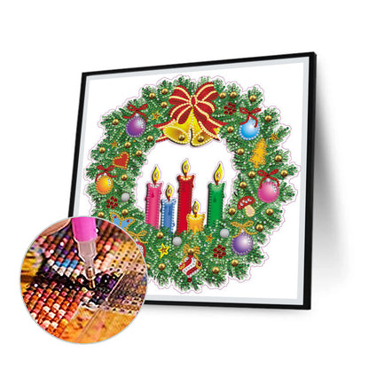 Christmas Wreath - Special Shaped Drill Diamond Painting 30*30CM