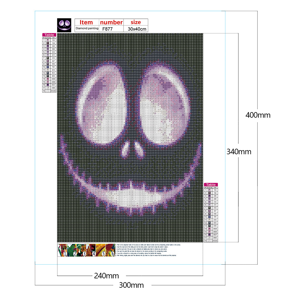 Skull Jack - Full Square Drill Diamond Painting 30*40CM