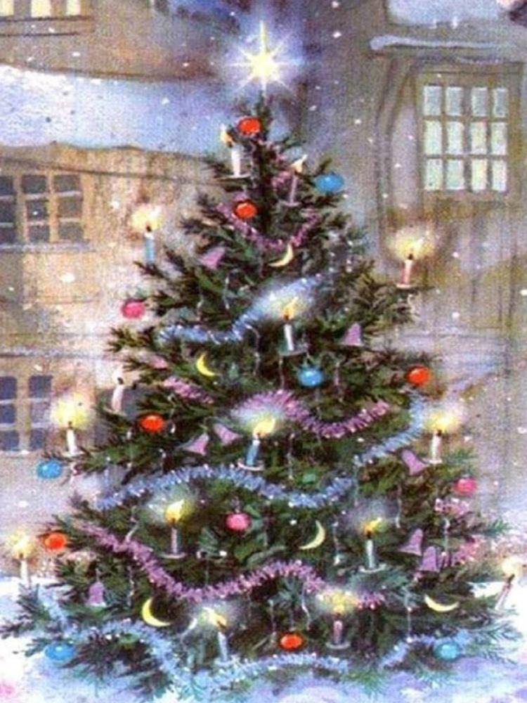 Christmas Tree - Full Round Drill Diamond Painting 40*50CM