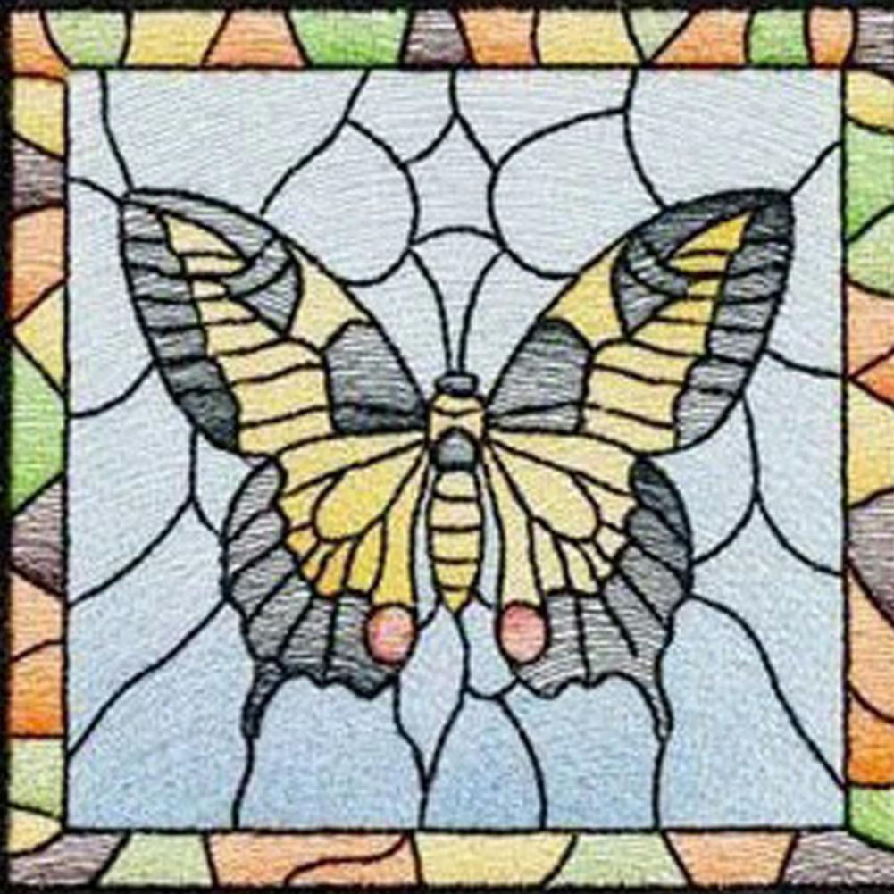 Glass Butterfly - Full Round Drill Diamond Painting 50*50CM