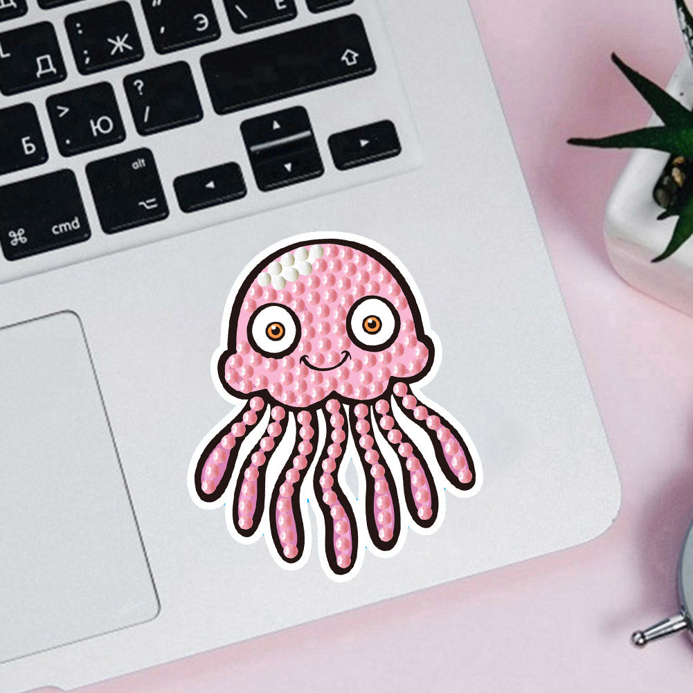 2pcs Gem Sticker Cartoon Animal DIY Paint by Numbers for Kids Adult Gift Rewards