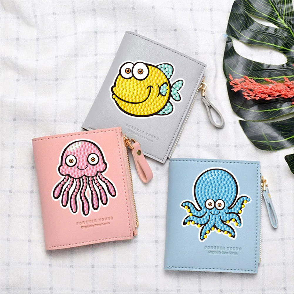 2pcs Gem Sticker Cartoon Animal DIY Paint by Numbers for Kids Adult Gift Rewards