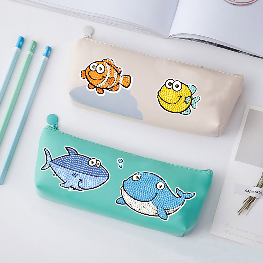 2pcs Gem Sticker Cartoon Animal DIY Paint by Numbers for Kids Adult Gift Rewards