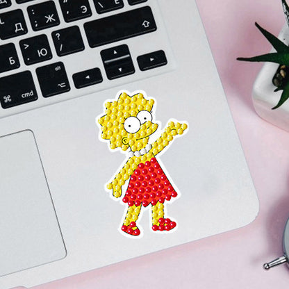 2pcs Gem Sticker Cartoon Animal DIY Paint by Numbers for Kids Adult Gift Rewards