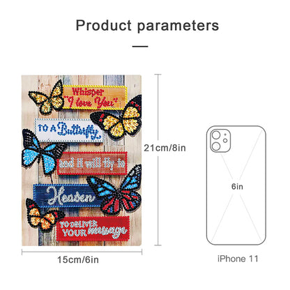 5D Partial Drill Notebook 50 Pages DIY No Line for Kids School Office Daily Uses