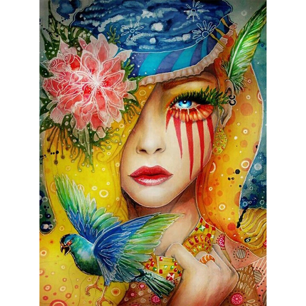 Bird Girl - Full Round Drill Diamond Painting 40*50CM