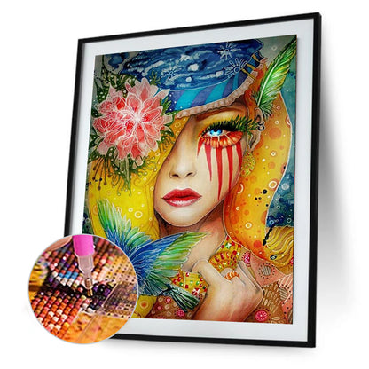 Bird Girl - Full Round Drill Diamond Painting 40*50CM