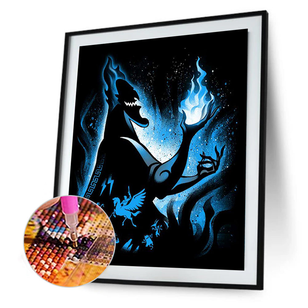 Silhouette King Of The Underworld Silhouette - Full Round Drill Diamond Painting 40*50CM