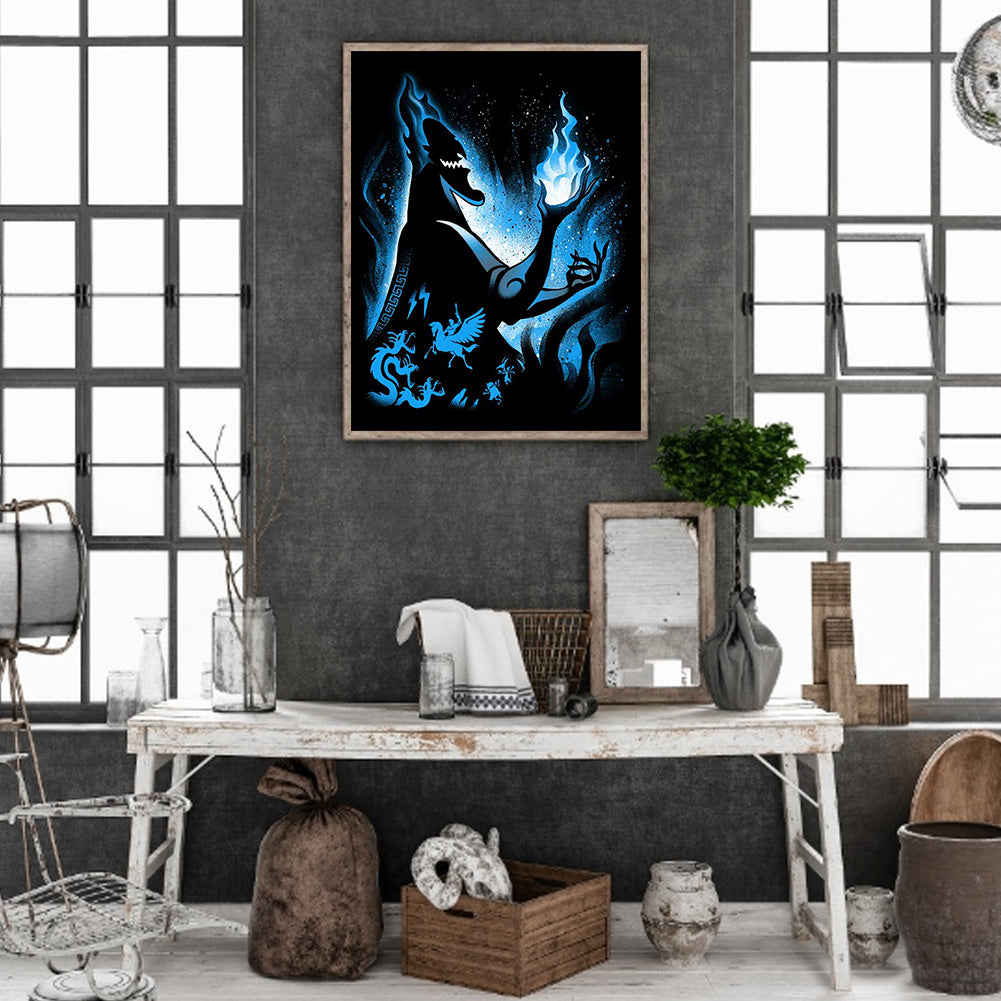 Silhouette King Of The Underworld Silhouette - Full Round Drill Diamond Painting 40*50CM