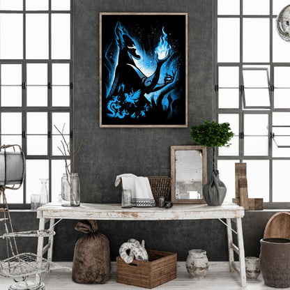 Silhouette King Of The Underworld Silhouette - Full Round Drill Diamond Painting 40*50CM