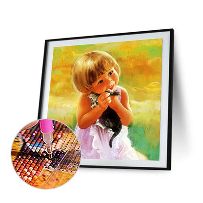 Little Girl - Full Round Drill Diamond Painting 40*40CM