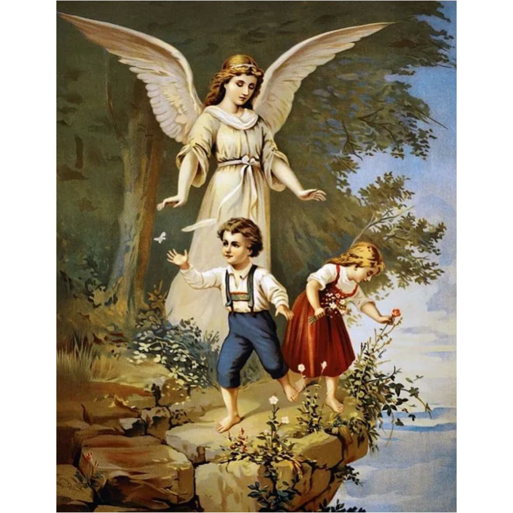 Angel And Child - Full Round Drill Diamond Painting 40*50CM