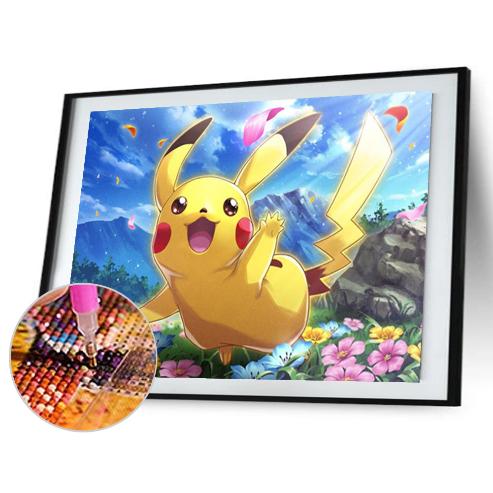 Pikachu - Full Round Drill Diamond Painting 60*50CM