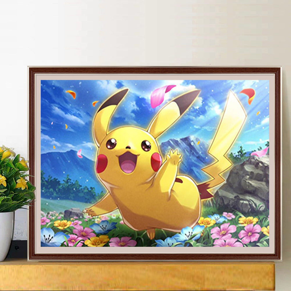 Pikachu - Full Round Drill Diamond Painting 60*50CM