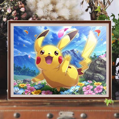 Pikachu - Full Round Drill Diamond Painting 60*50CM