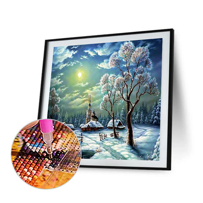Snow Village - Full Square Drill Diamond Painting 30*30CM