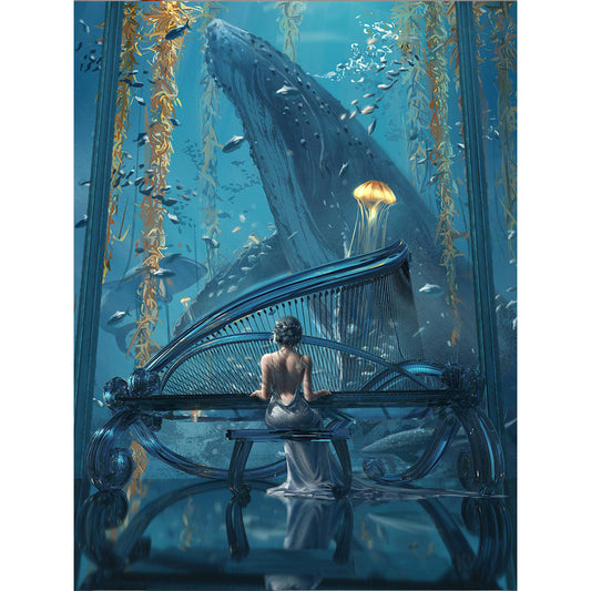 Ghost Knife Ice Princess - Full Round Drill Diamond Painting 40*50CM