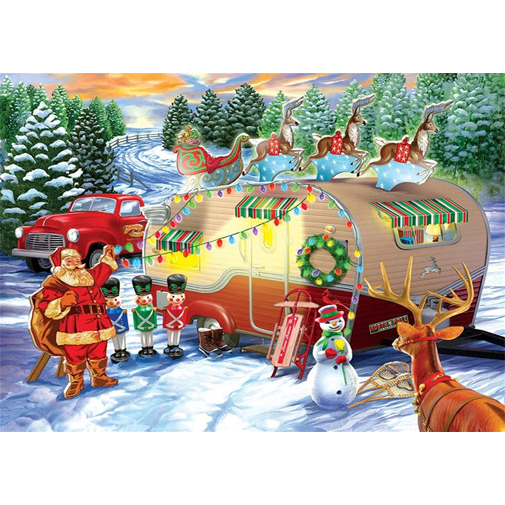 Christmas Village - Full Round Drill Diamond Painting 40*30CM