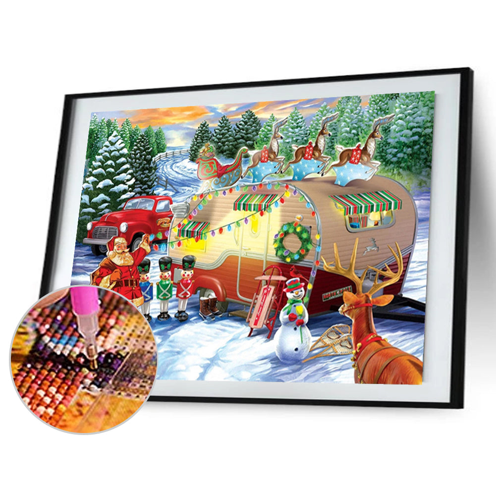Christmas Village - Full Round Drill Diamond Painting 40*30CM
