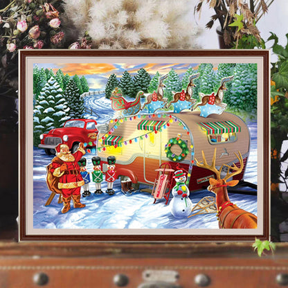 Christmas Village - Full Round Drill Diamond Painting 40*30CM