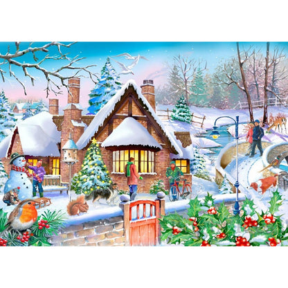 Christmas Village - Full Round Drill Diamond Painting 40*30CM