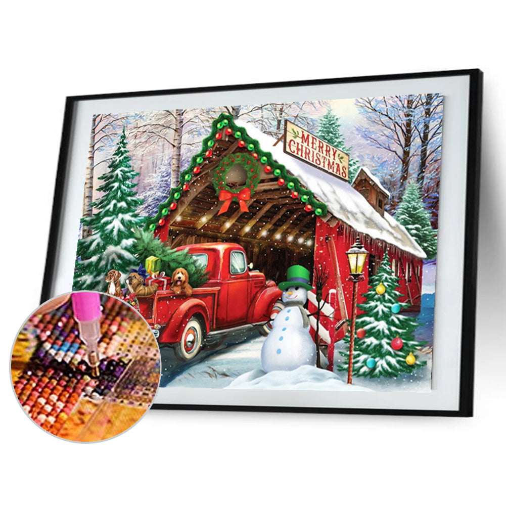 Christmas Village - Full Round Drill Diamond Painting 40*30CM