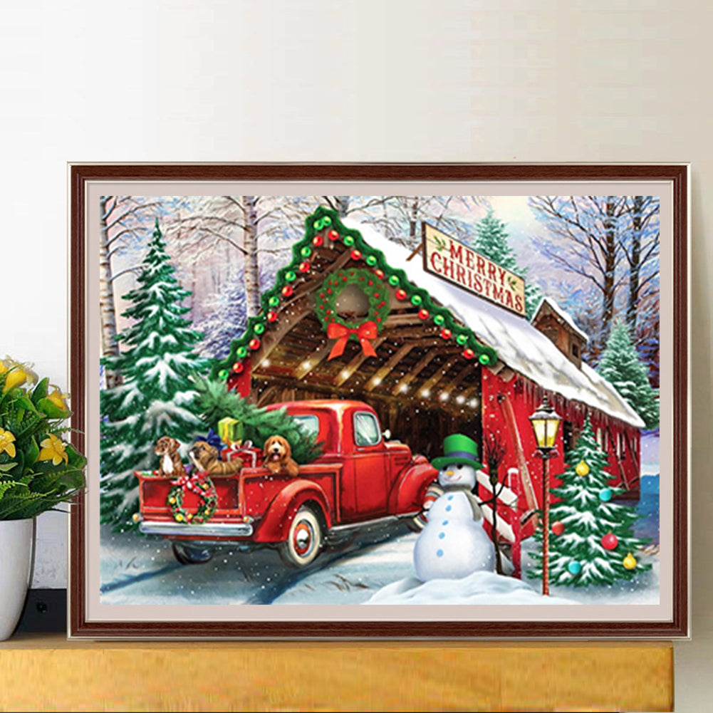 Christmas Village - Full Round Drill Diamond Painting 40*30CM