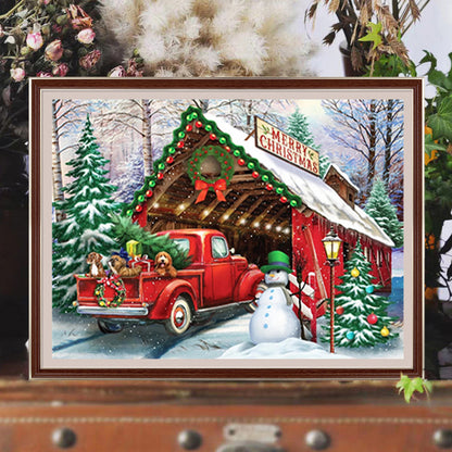 Christmas Village - Full Round Drill Diamond Painting 40*30CM