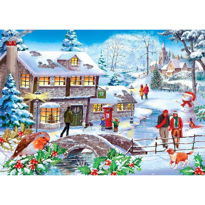 Christmas Village - Full Round Drill Diamond Painting 40*30CM