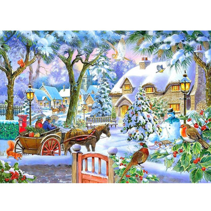 Christmas Village - Full Round Drill Diamond Painting 40*30CM