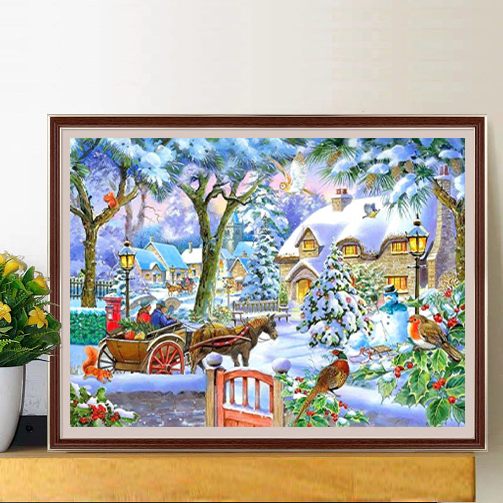 Christmas Village - Full Round Drill Diamond Painting 40*30CM