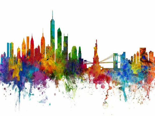 New York Skyline - Full Round Drill Diamond Painting 50*30CM