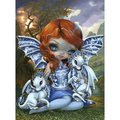Big Eyes Doll - Full Round Drill Diamond Painting 40*50CM