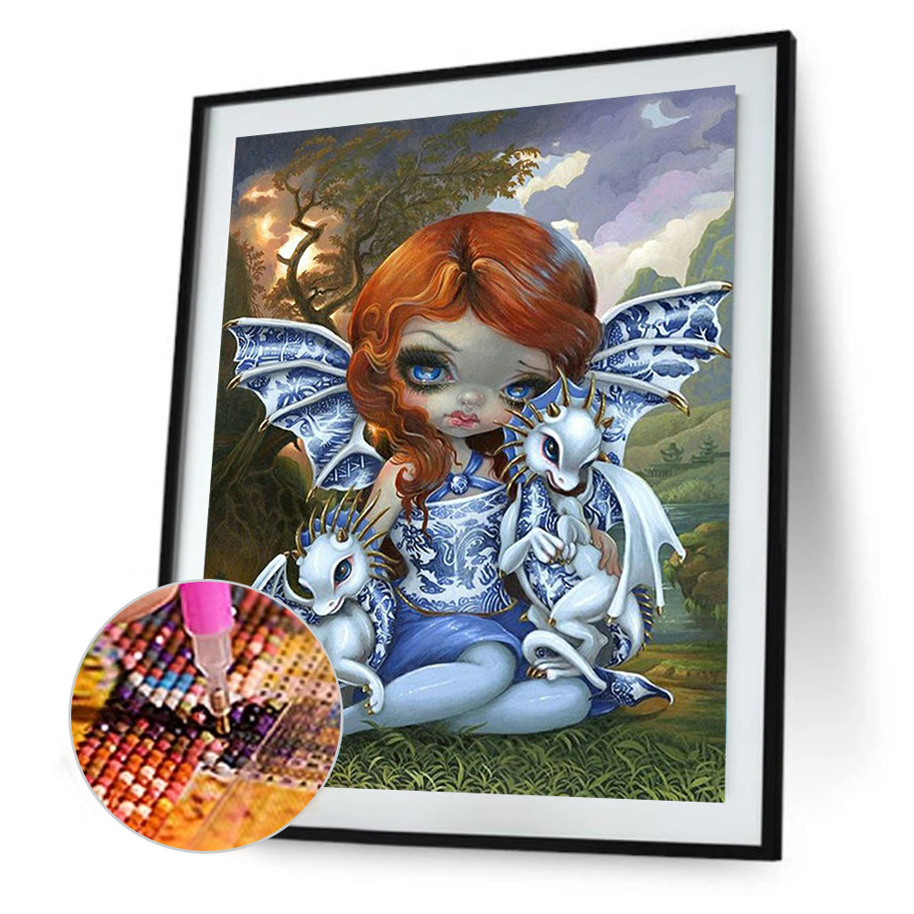 Big Eye Doll - Full Round Drill Diamond Painting 40*50CM