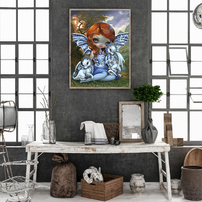 Big Eyes Doll - Full Round Drill Diamond Painting 40*50CM