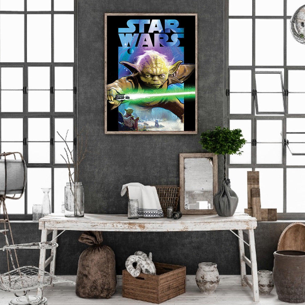 Star Wars: Yoda - Full Round Drill Diamond Painting 40*50CM