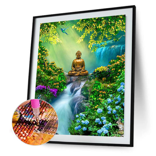 Buddha Statue - Full Round Drill Diamond Painting 40*50CM