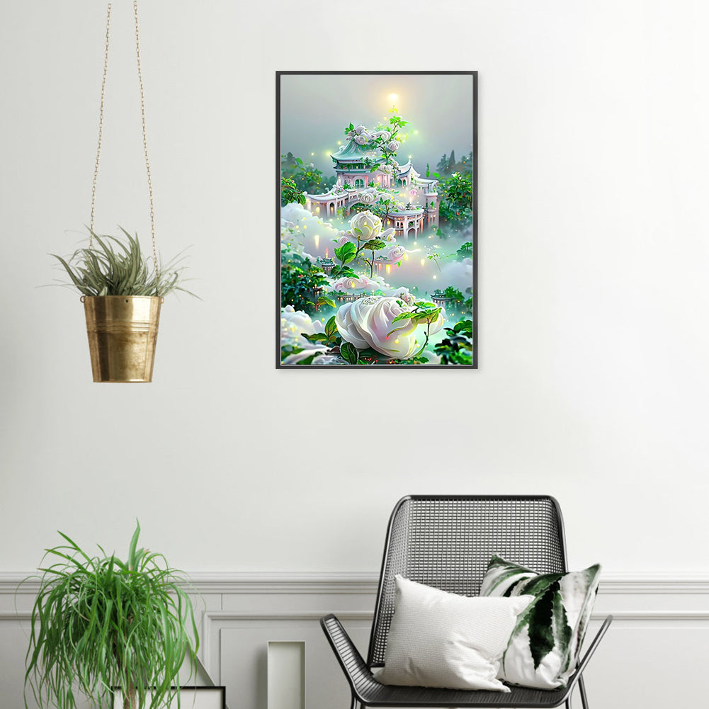Flower Manor - Full Round Drill Diamond Painting 40*60CM