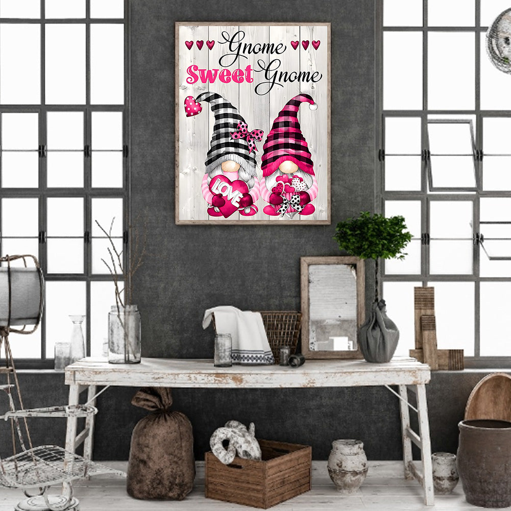 Valentine Gnome - Full Round Drill Diamond Painting 30*40CM