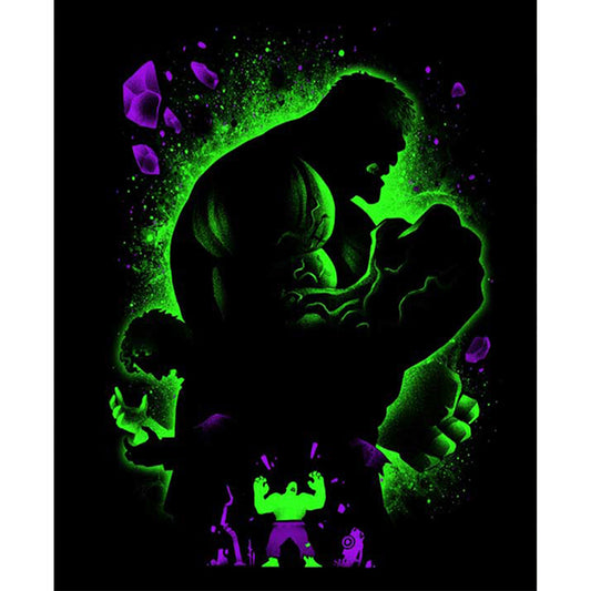 Hulk Silhouette - Full Round Drill Diamond Painting 30*40CM