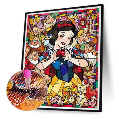 Snow White And The Seven Dwarfs - Full Round Drill Diamond Painting 30*40CM