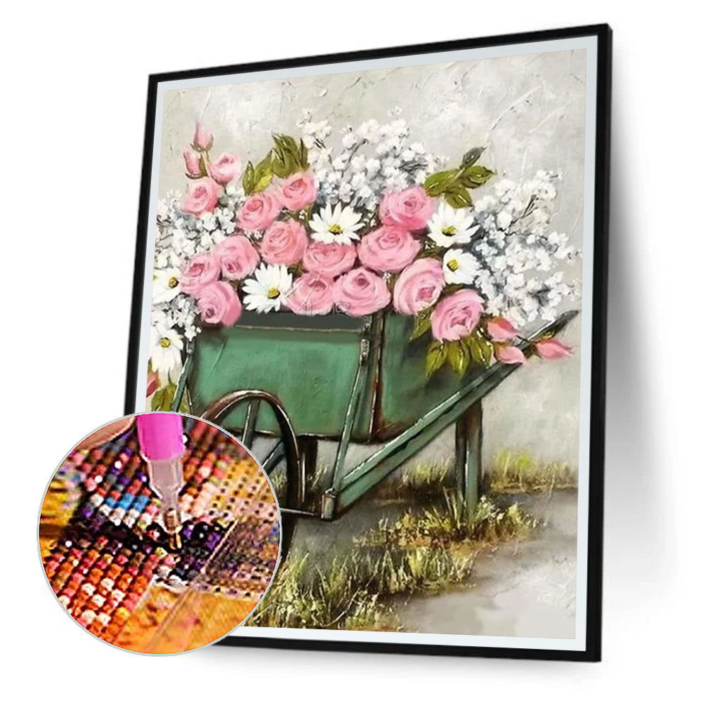 Bicycle Bouquet - Full Round Drill Diamond Painting 30*40CM