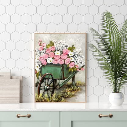 Bicycle Bouquet - Full Round Drill Diamond Painting 30*40CM