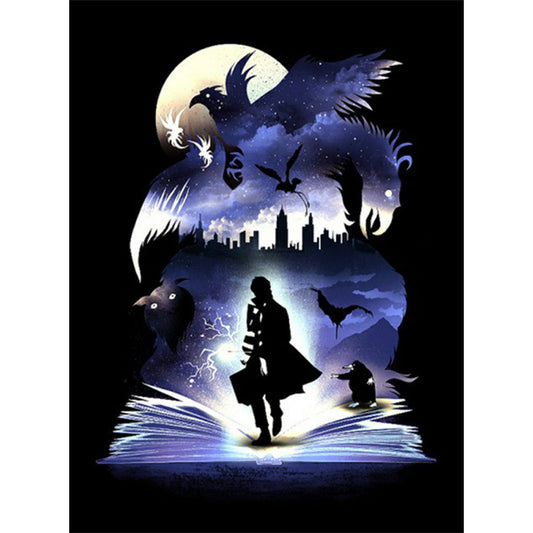 Harry Potter Silhouette - Full Square Drill Diamond Painting 40*50CM