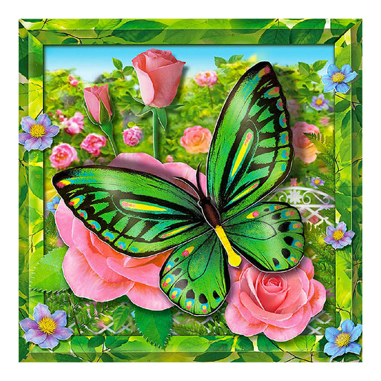 Butterfly - Full Round Drill Diamond Painting 40*40CM