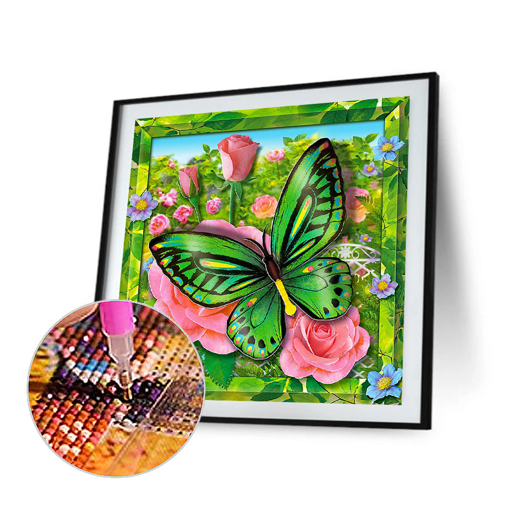 Butterfly - Full Round Drill Diamond Painting 40*40CM