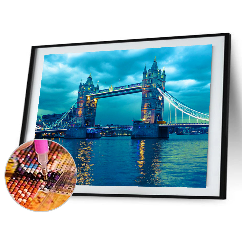 Seaside Bridge - Full Round Drill Diamond Painting 50*40CM