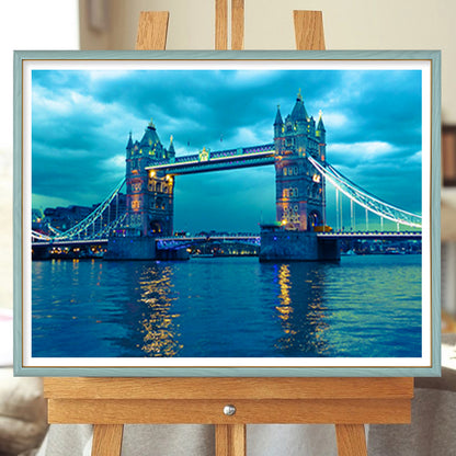 Seaside Bridge - Full Round Drill Diamond Painting 50*40CM