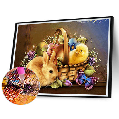 Easter Bunny Eggs - Full Square Drill Diamond Painting 50*40CM